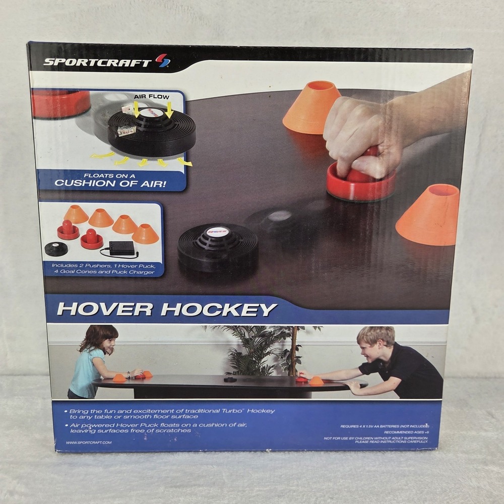 Sportcraft Hover Hockey Tabletop Game 2010 New Open Box Air Powered Puck